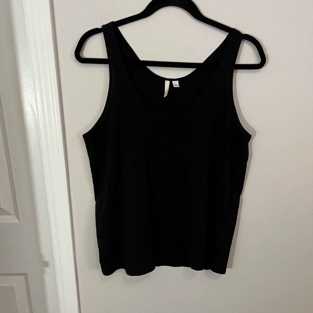 Frenchi Sleek Black Tank Top Blouse,medium